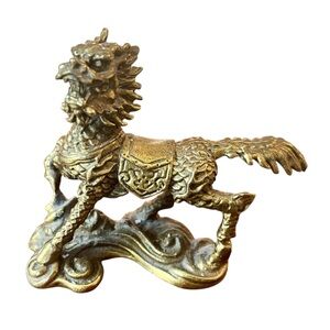 Brass Qilin or Kirin Figurine